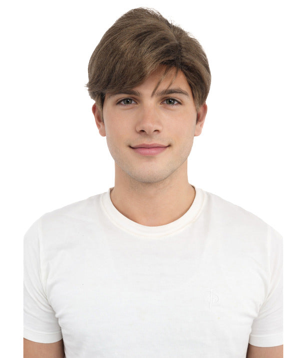 Wigs2you H-7107大人男性用ショートブラウンウィッグ｜自然な見た目のレイヤードテクスチャー合成毛｜定番の普段使いコスプレスタイル
