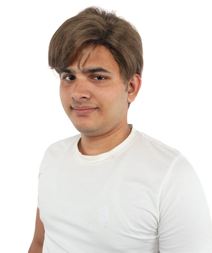 Wigs2you H-7107大人男性用ショートブラウンウィッグ｜自然な見た目のレイヤードテクスチャー合成毛｜定番の普段使いコスプレスタイル