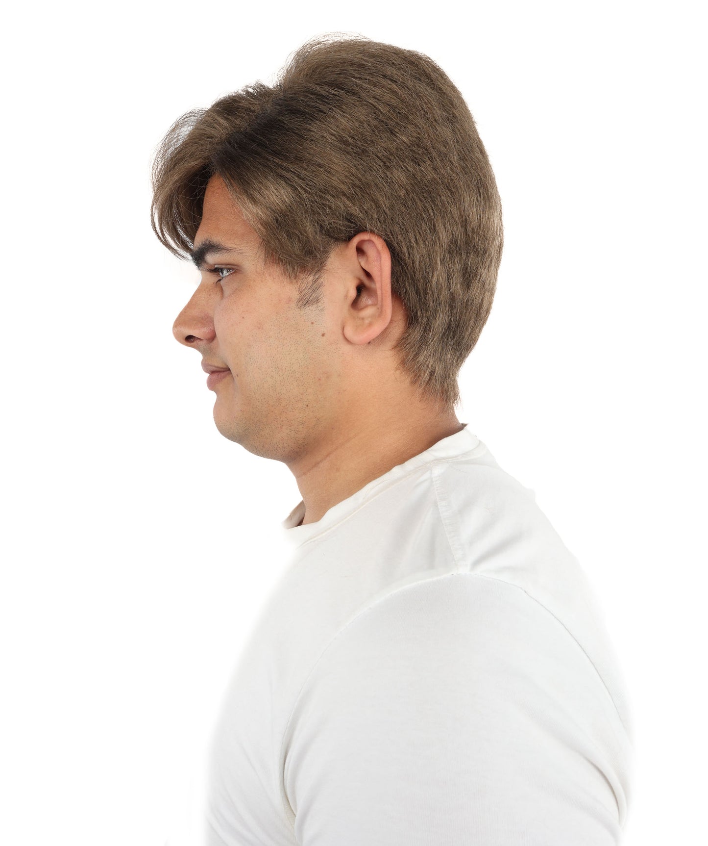 Wigs2you H-7107大人男性用ショートブラウンウィッグ｜自然な見た目のレイヤードテクスチャー合成毛｜定番の普段使いコスプレスタイル