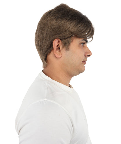 Wigs2you H-7107大人男性用ショートブラウンウィッグ｜自然な見た目のレイヤードテクスチャー合成毛｜定番の普段使いコスプレスタイル