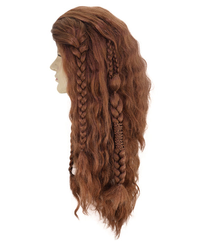 Wigs2you H-7109 大人男性用ロングウェーブ銅ウィッグ｜合成毛｜コスプレ、ハロウィン、パーティーイベントに最適なナチュラルレイヤードスタイル
