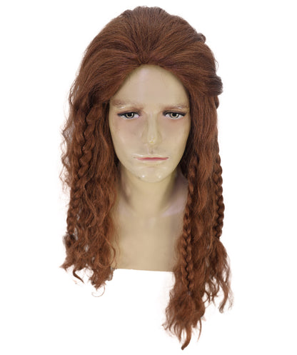 Wigs2you H-7109 大人男性用ロングウェーブ銅ウィッグ｜合成毛｜コスプレ、ハロウィン、パーティーイベントに最適なナチュラルレイヤードスタイル