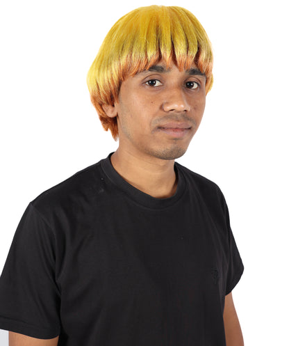 Wigs2you H-7110 大人用男性アニメスタイル ライトゴールデンイエローブロンドハイライト スパイクヘア コスプレウィッグ | ショートレイヤードヘアウィッグ (ライトニングスタイル) ハロウィンやコンベンションに最適