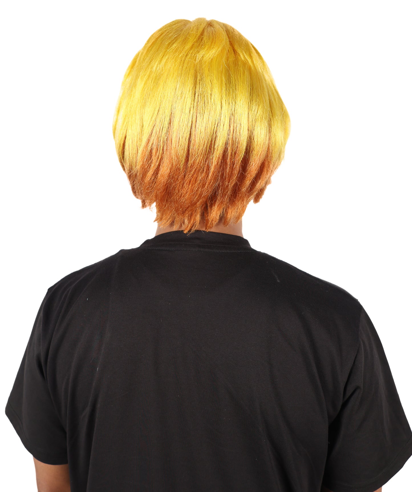 Wigs2you H-7110 大人用男性アニメスタイル ライトゴールデンイエローブロンドハイライト スパイクヘア コスプレウィッグ | ショートレイヤードヘアウィッグ (ライトニングスタイル) ハロウィンやコンベンションに最適