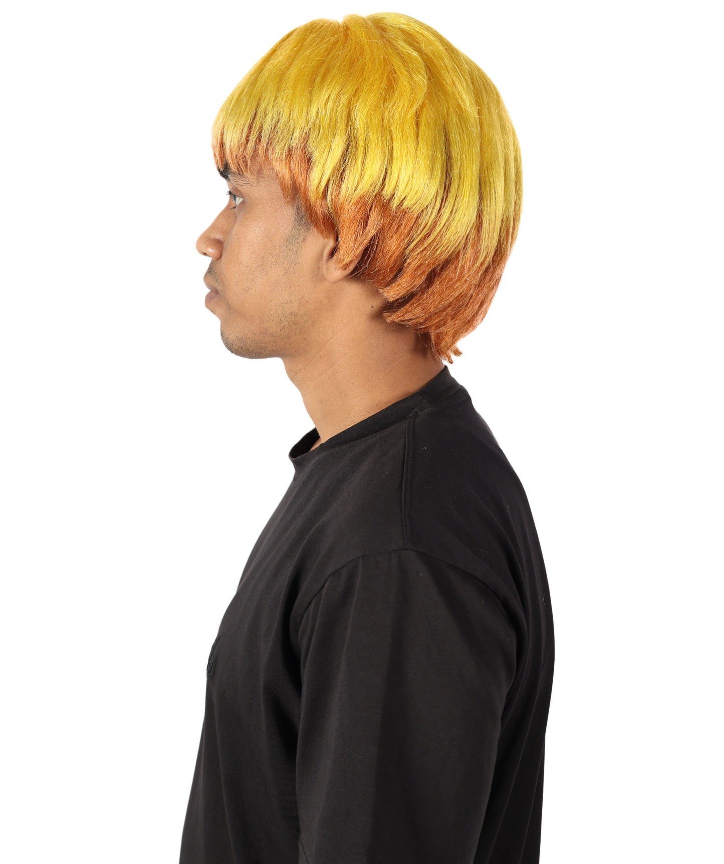 Wigs2you H-7110 大人用男性アニメスタイル ライトゴールデンイエローブロンドハイライト スパイクヘア コスプレウィッグ | ショートレイヤードヘアウィッグ (ライトニングスタイル) ハロウィンやコンベンションに最適