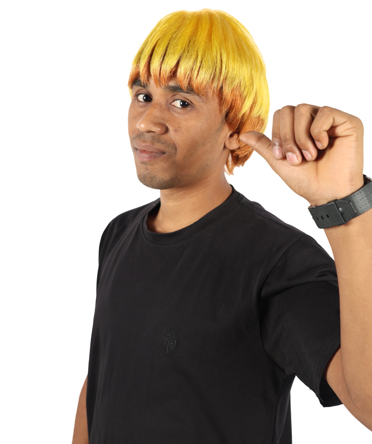 Wigs2you H-7110 大人用男性アニメスタイル ライトゴールデンイエローブロンドハイライト スパイクヘア コスプレウィッグ | ショートレイヤードヘアウィッグ (ライトニングスタイル) ハロウィンやコンベンションに最適
