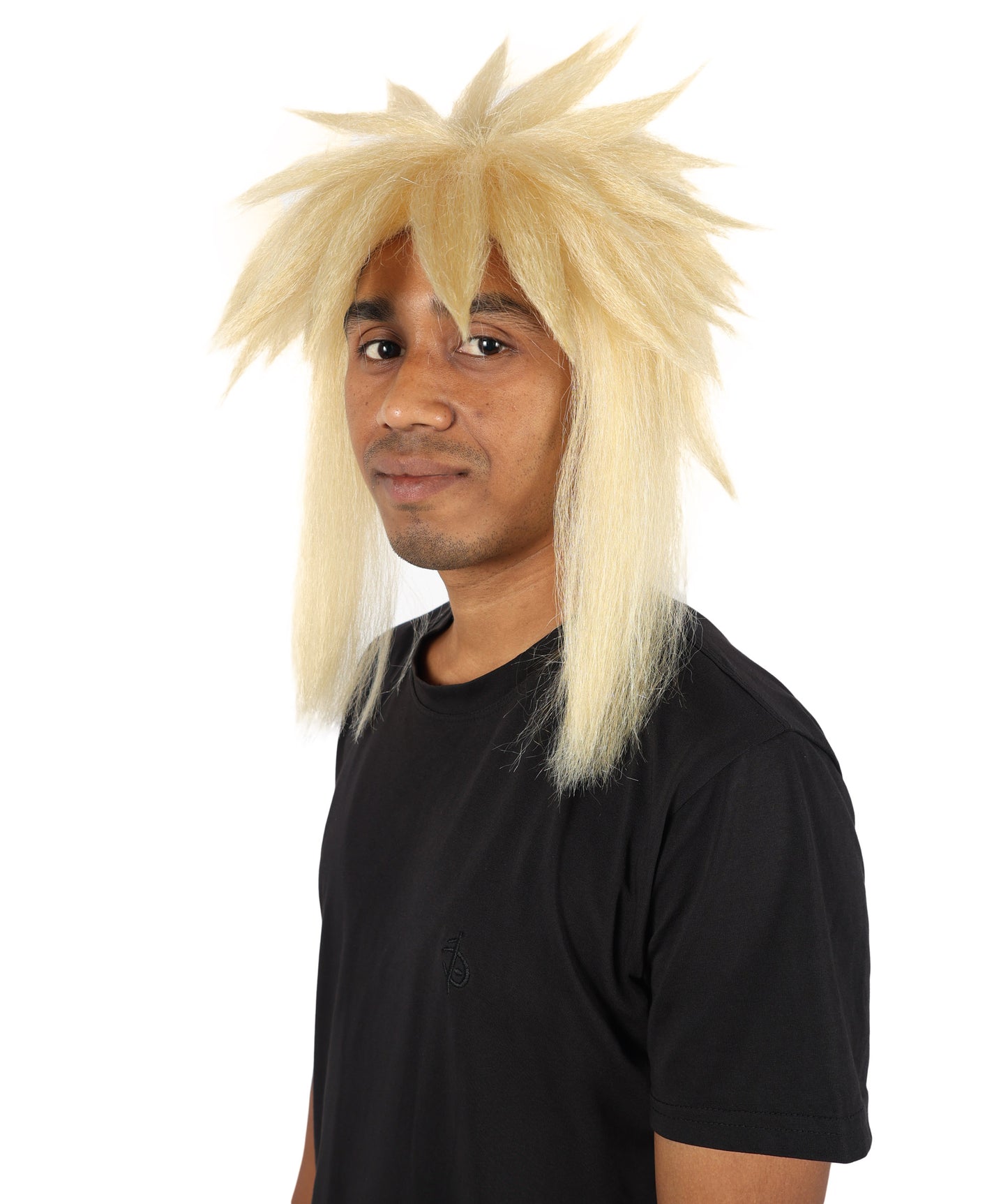 Wigs2you H-7112 大人男性用アニメ風ブロンドふわふわコスプレウィッグ｜ハロウィン、カーニバル、ロールプレイパーティーに最適なスパイクレイヤードヘアピース