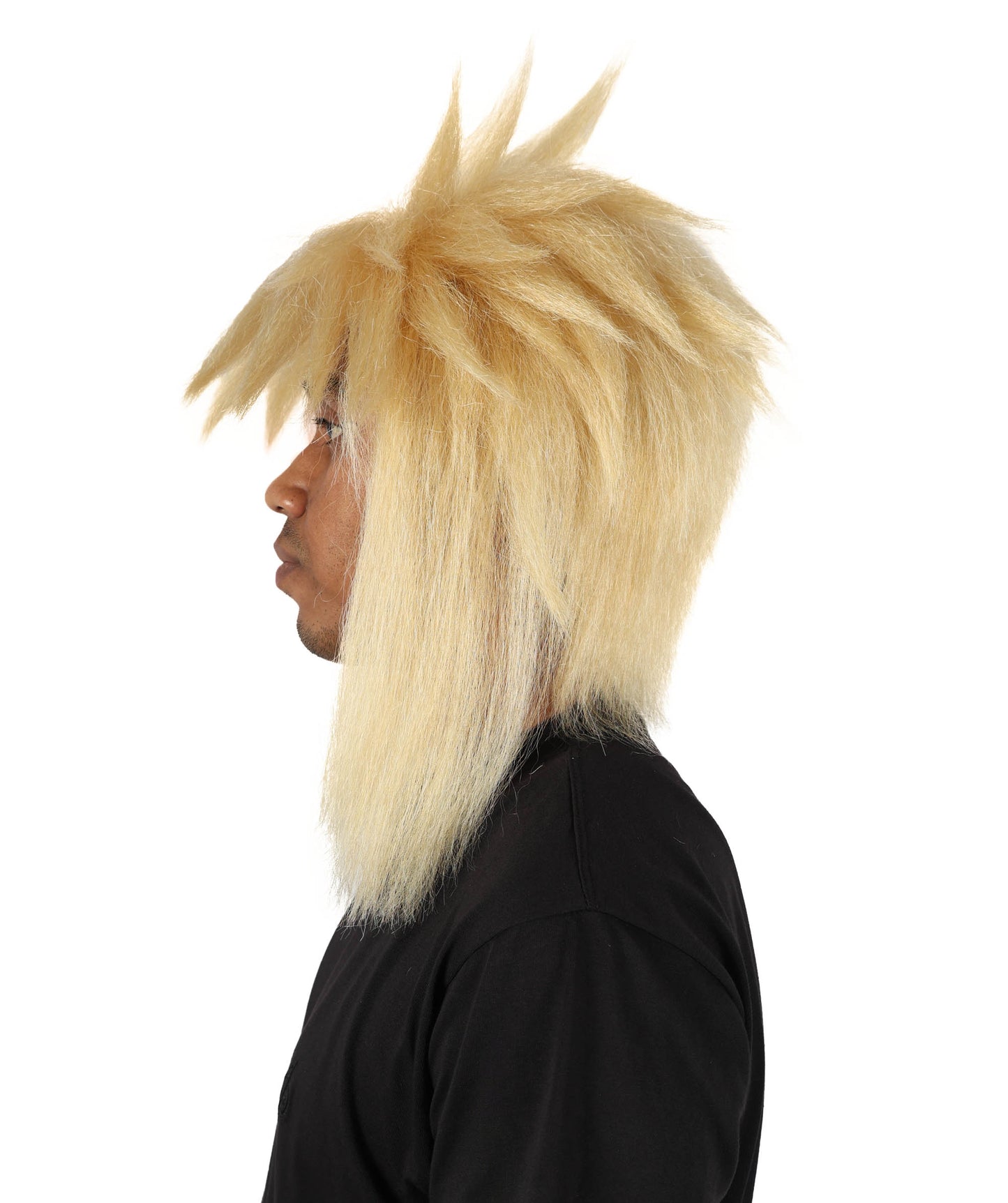Wigs2you H-7112 大人男性用アニメ風ブロンドふわふわコスプレウィッグ｜ハロウィン、カーニバル、ロールプレイパーティーに最適なスパイクレイヤードヘアピース