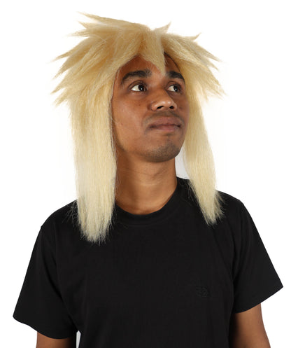 Wigs2you H-7112 大人男性用アニメ風ブロンドふわふわコスプレウィッグ｜ハロウィン、カーニバル、ロールプレイパーティーに最適なスパイクレイヤードヘアピース