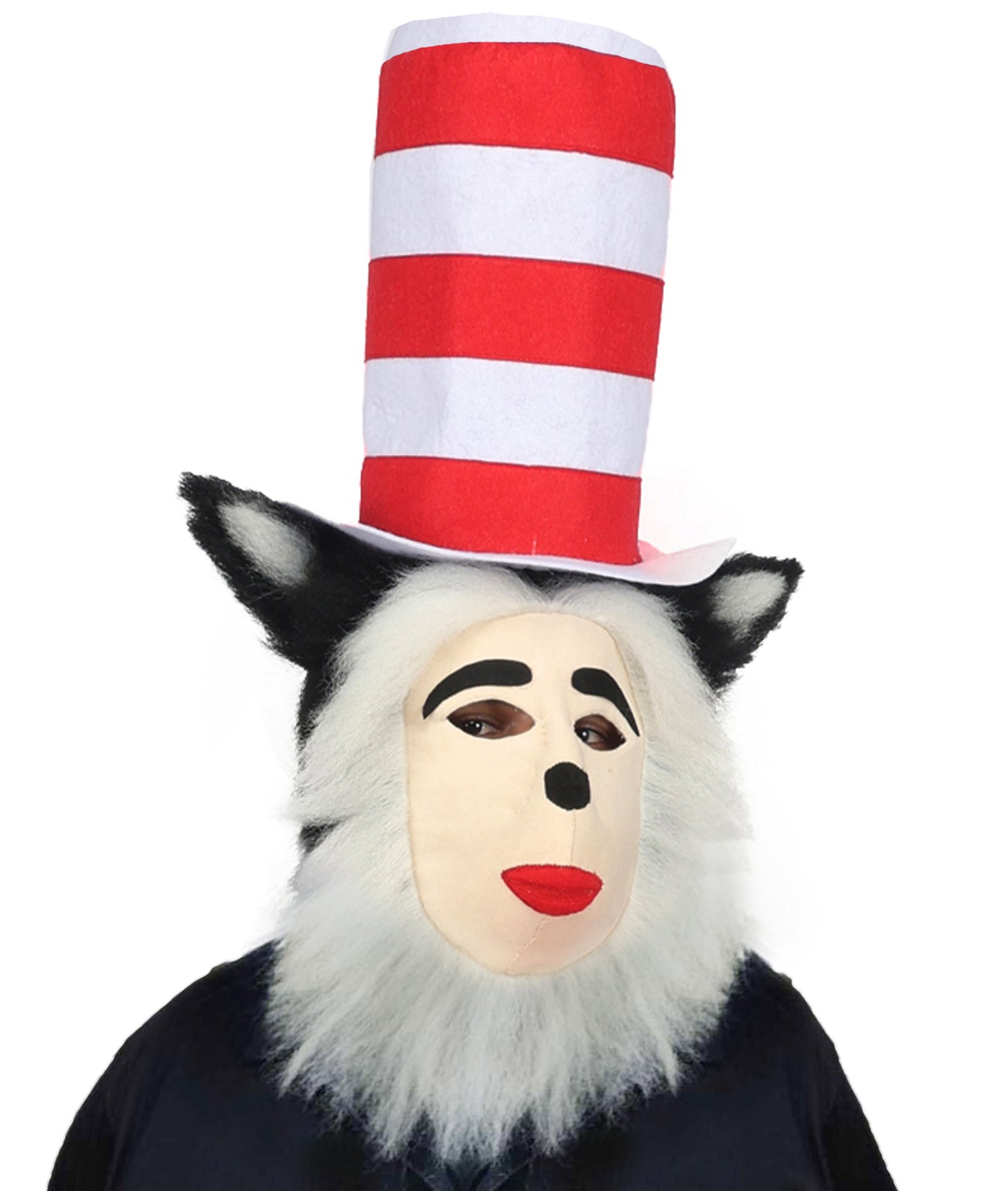 Wigs2you H-7120大人用ユニセックス アニマルキャラクター 猫 白黒コスチュームセット | ムスクセット付き完全セット | 究極のハロウィン＆コスプレキット