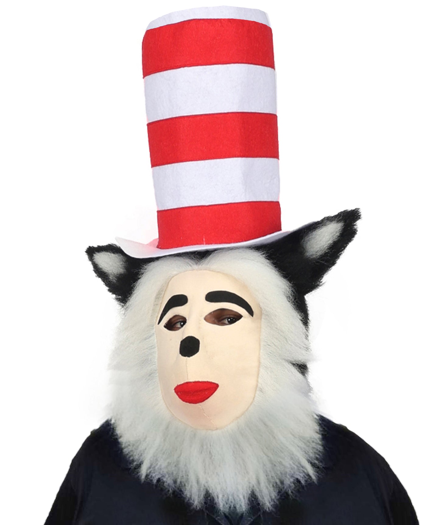 Wigs2you H-7120大人用ユニセックス アニマルキャラクター 猫 白黒コスチュームセット | ムスクセット付き完全セット | 究極のハロウィン＆コスプレキット