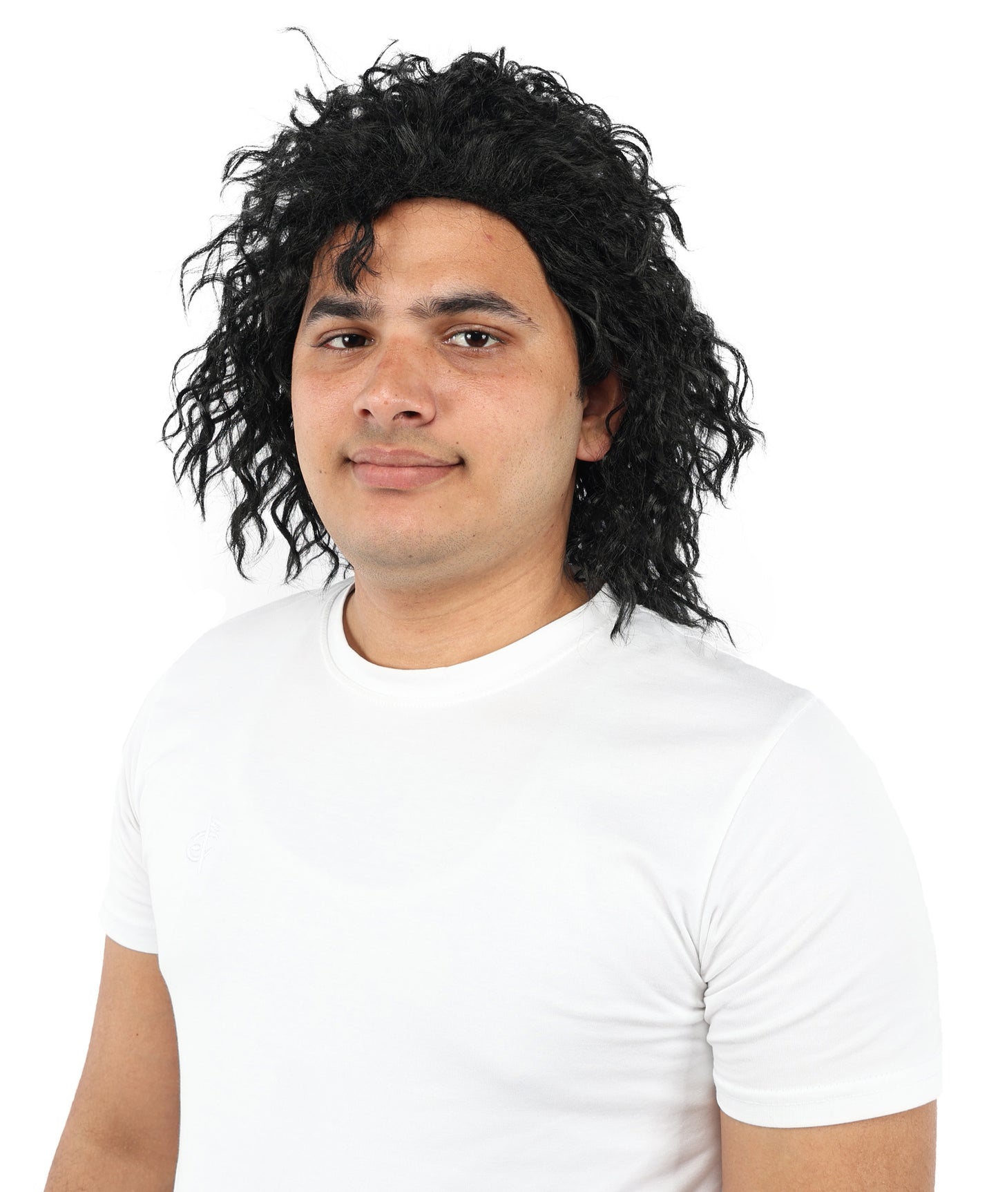 Wigs2you H-7121 大人男性用 ブラック ポップスター カーリーウィッグ – 自然な質感のショートヘア | コスプレ、ステージパフォーマンス、テーマパーティー、写真撮影、レトロキャラクターのルックスに最適