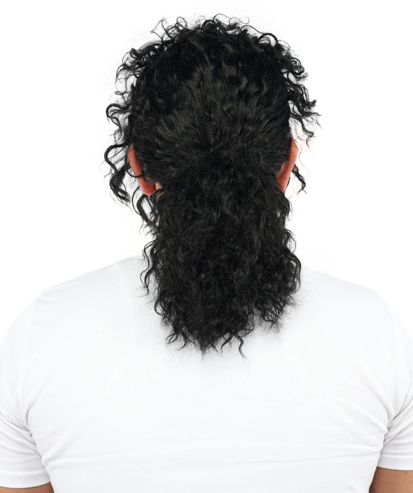 Wigs2you H-7122 大人男性用 ブラック ポップスター ミディアム カール ウィッグ - 自然な質感の合成毛 | コスプレ、ステージパフォーマンス、レトロテーマパーティーでよく使用されます