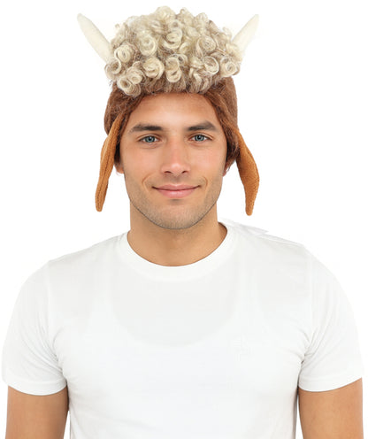 Wigs2you H-7123 大人男性用ショートタイトカールマルチウィッグ – ダークルート、ブロンドチップのナチュラルテクスチャーヘア | スタイリング、ステージ出演、写真撮影、キャラクタールック用にデザインされています