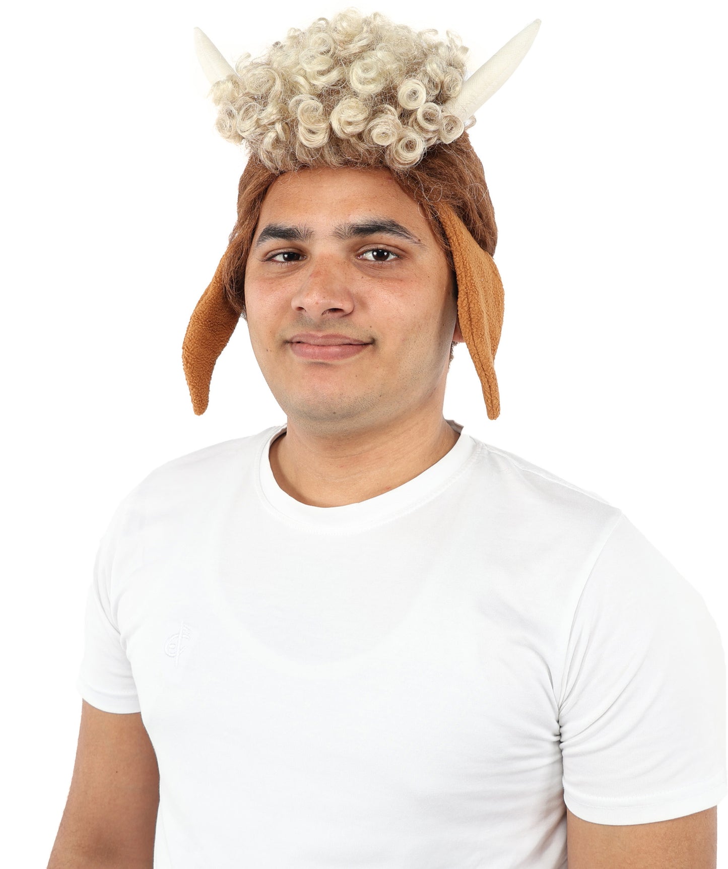 Wigs2you H-7123 大人男性用ショートタイトカールマルチウィッグ – ダークルート、ブロンドチップのナチュラルテクスチャーヘア | スタイリング、ステージ出演、写真撮影、キャラクタールック用にデザインされています