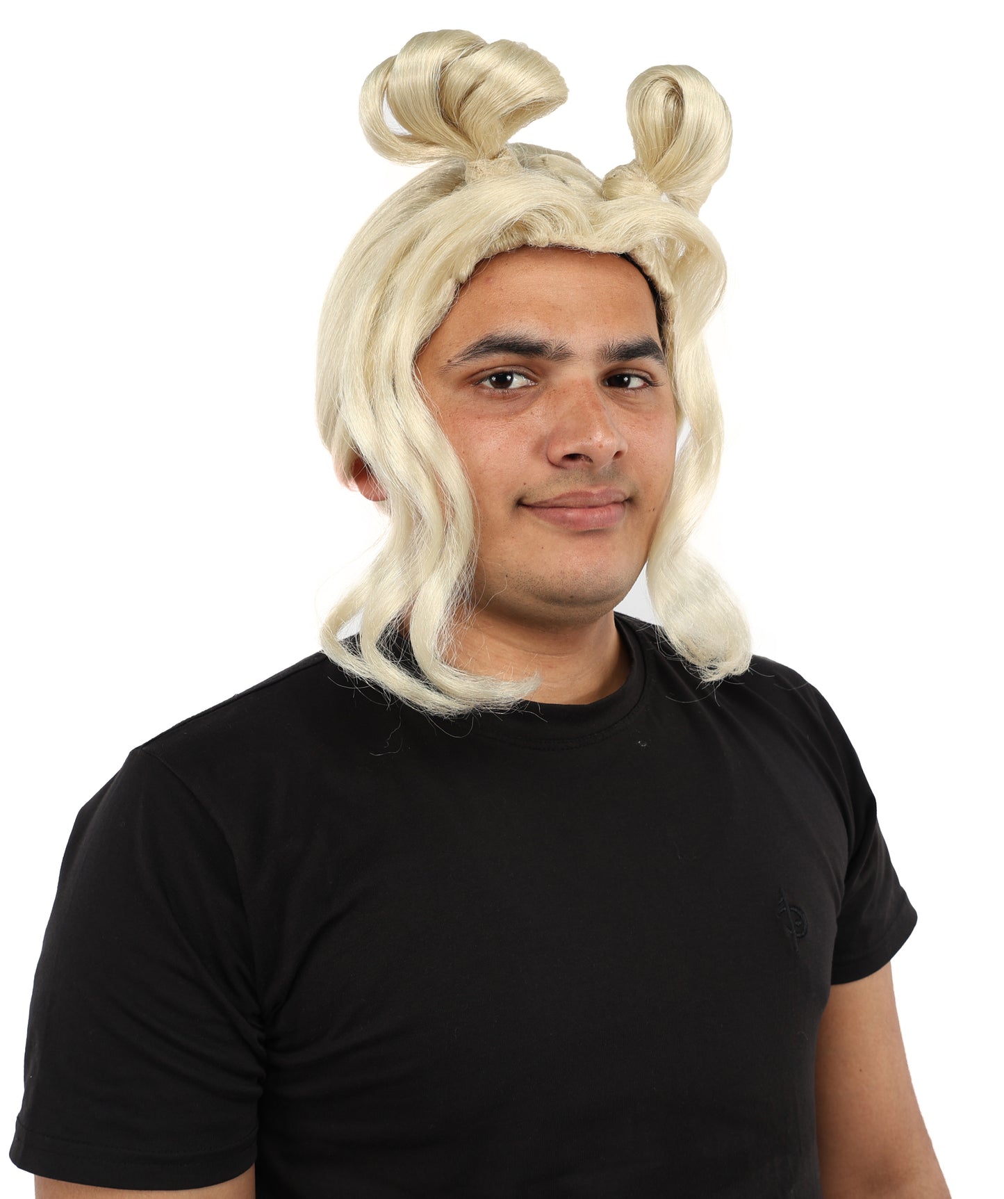 Wigs2you H-7124 大人用ブロンドダブルツインお団子ヘアウィッグ – 滑らかな質感の立体的なヘアデザイン | キャラクタースタイリング、テーマイベント、ステージ出演、クリエイティブなルックスに最適