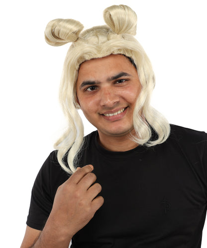 Wigs2you H-7124 大人用ブロンドダブルツインお団子ヘアウィッグ – 滑らかな質感の立体的なヘアデザイン | キャラクタースタイリング、テーマイベント、ステージ出演、クリエイティブなルックスに最適
