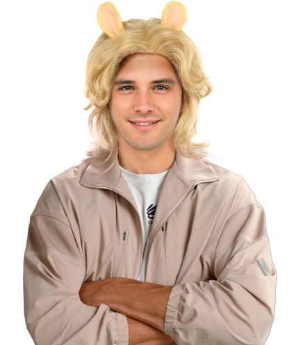 Wigs2you H-7125 大人男性用ミディアムブロンドレイヤードファンタジーウィッグ｜レイヤーがはっきりとしたロングヘアピース｜テーマイベント、舞台、パーティーでのスタイリングに最適