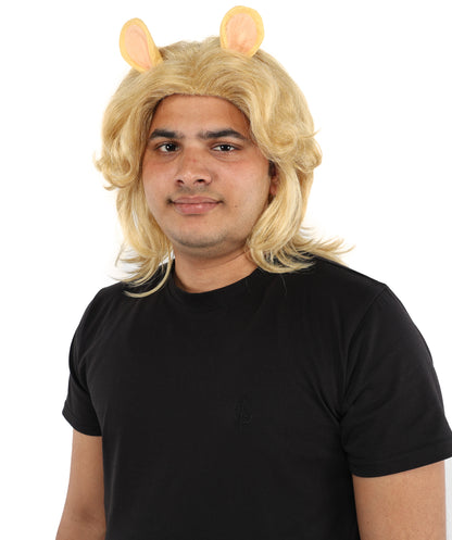 Wigs2you H-7125 大人男性用ミディアムブロンドレイヤードファンタジーウィッグ｜レイヤーがはっきりとしたロングヘアピース｜テーマイベント、舞台、パーティーでのスタイリングに最適