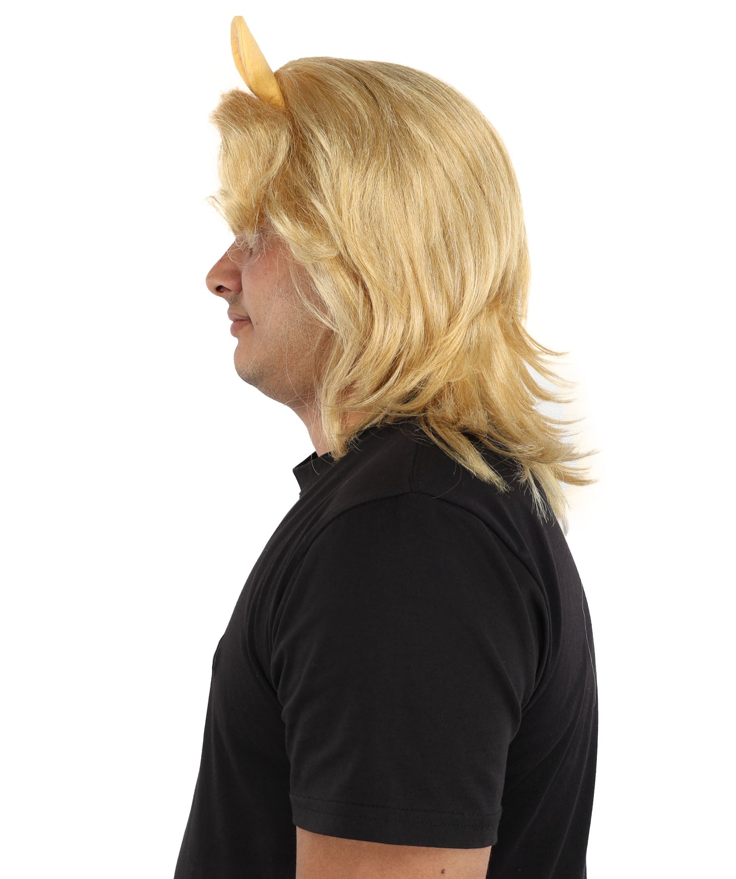 Wigs2you H-7125 大人男性用ミディアムブロンドレイヤードファンタジーウィッグ｜レイヤーがはっきりとしたロングヘアピース｜テーマイベント、舞台、パーティーでのスタイリングに最適