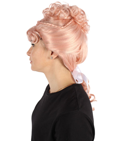 Wigs2you H-7129 女性用18歳の誕生日をイメージしたピンクのお団子ヘアウィッグ｜ハロウィン＆コスプレ用ウィッグ｜難燃性合成繊維