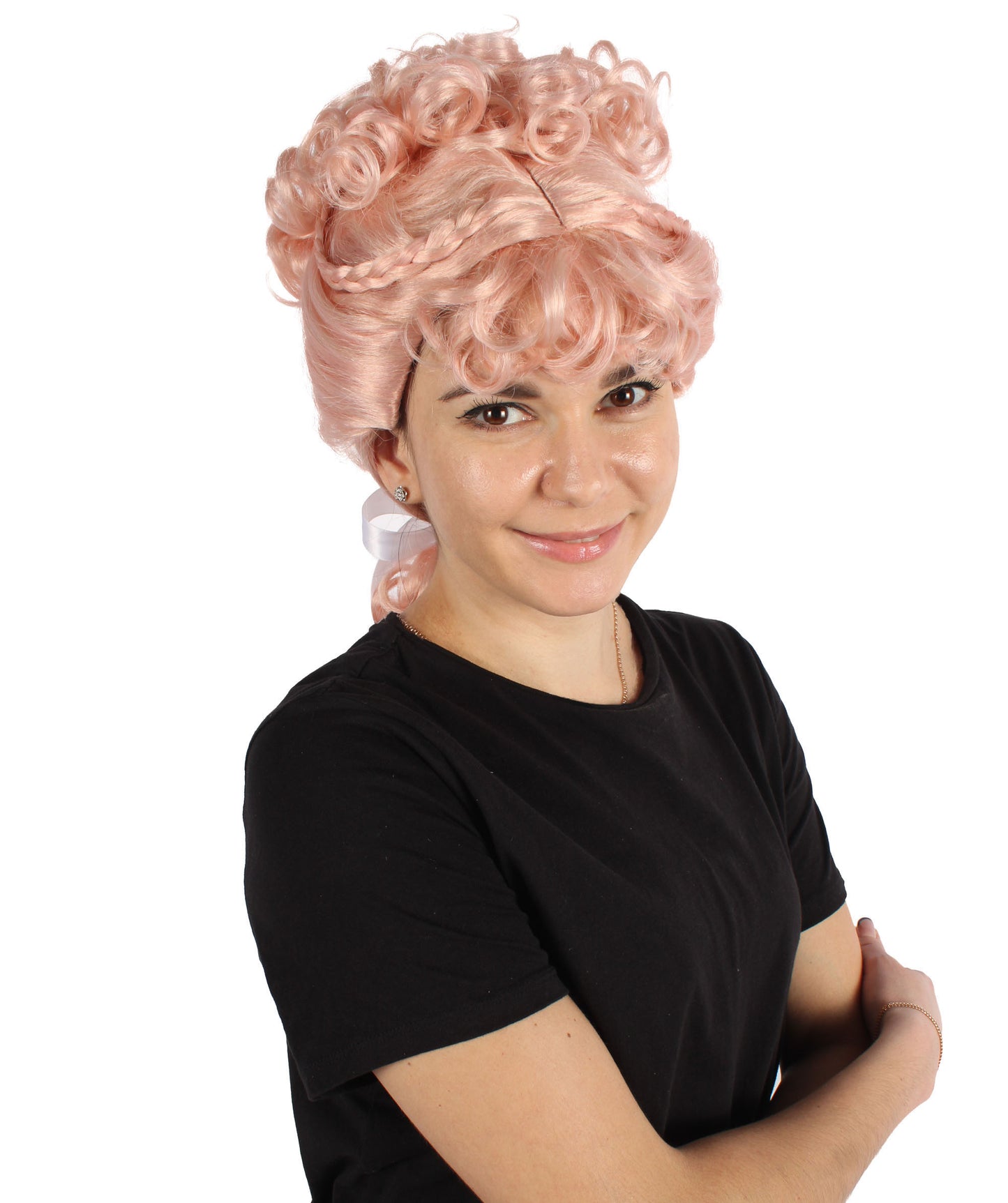 Wigs2you H-7129 女性用18歳の誕生日をイメージしたピンクのお団子ヘアウィッグ｜ハロウィン＆コスプレ用ウィッグ｜難燃性合成繊維