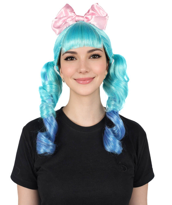Wigs2you H-7134 女性用アメリカンセレブ風マルチカラーカーリーポニーテールウィッグ｜ハロウィン＆コスプレウィッグ｜難燃性合成繊維