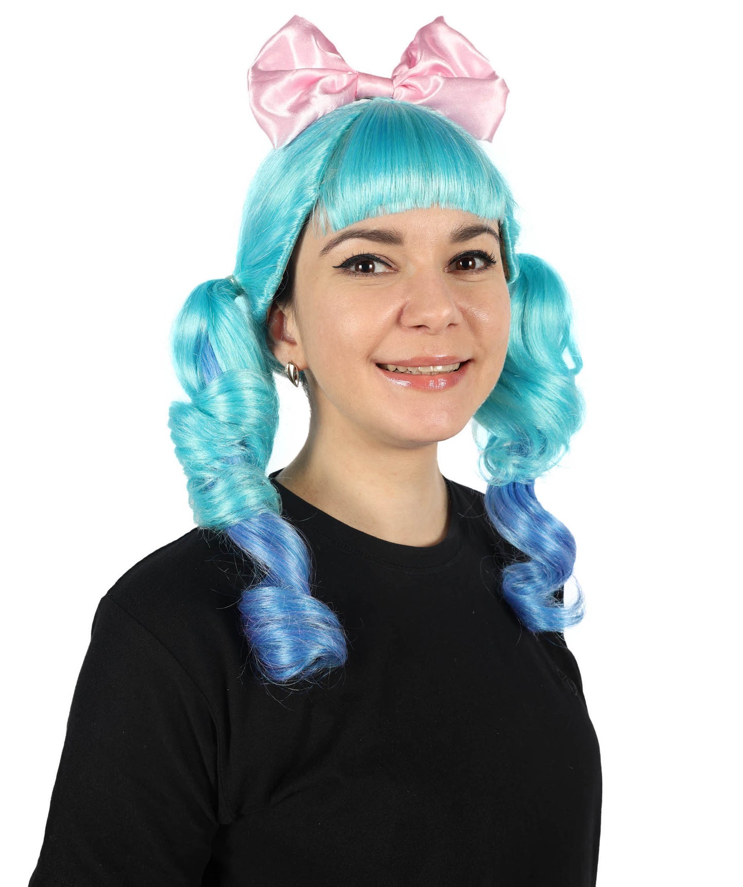 Wigs2you H-7134 女性用アメリカンセレブ風マルチカラーカーリーポニーテールウィッグ｜ハロウィン＆コスプレウィッグ｜難燃性合成繊維