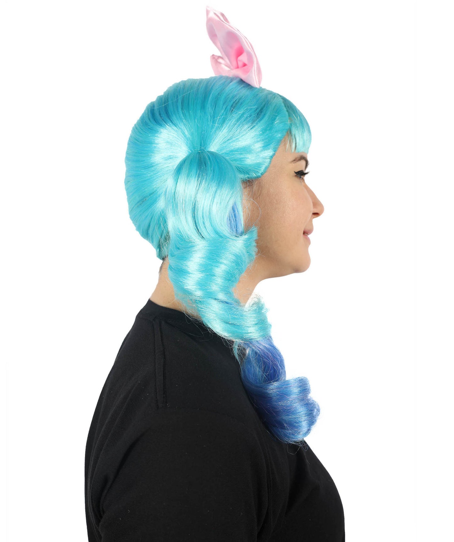 Wigs2you H-7134 女性用アメリカンセレブ風マルチカラーカーリーポニーテールウィッグ｜ハロウィン＆コスプレウィッグ｜難燃性合成繊維