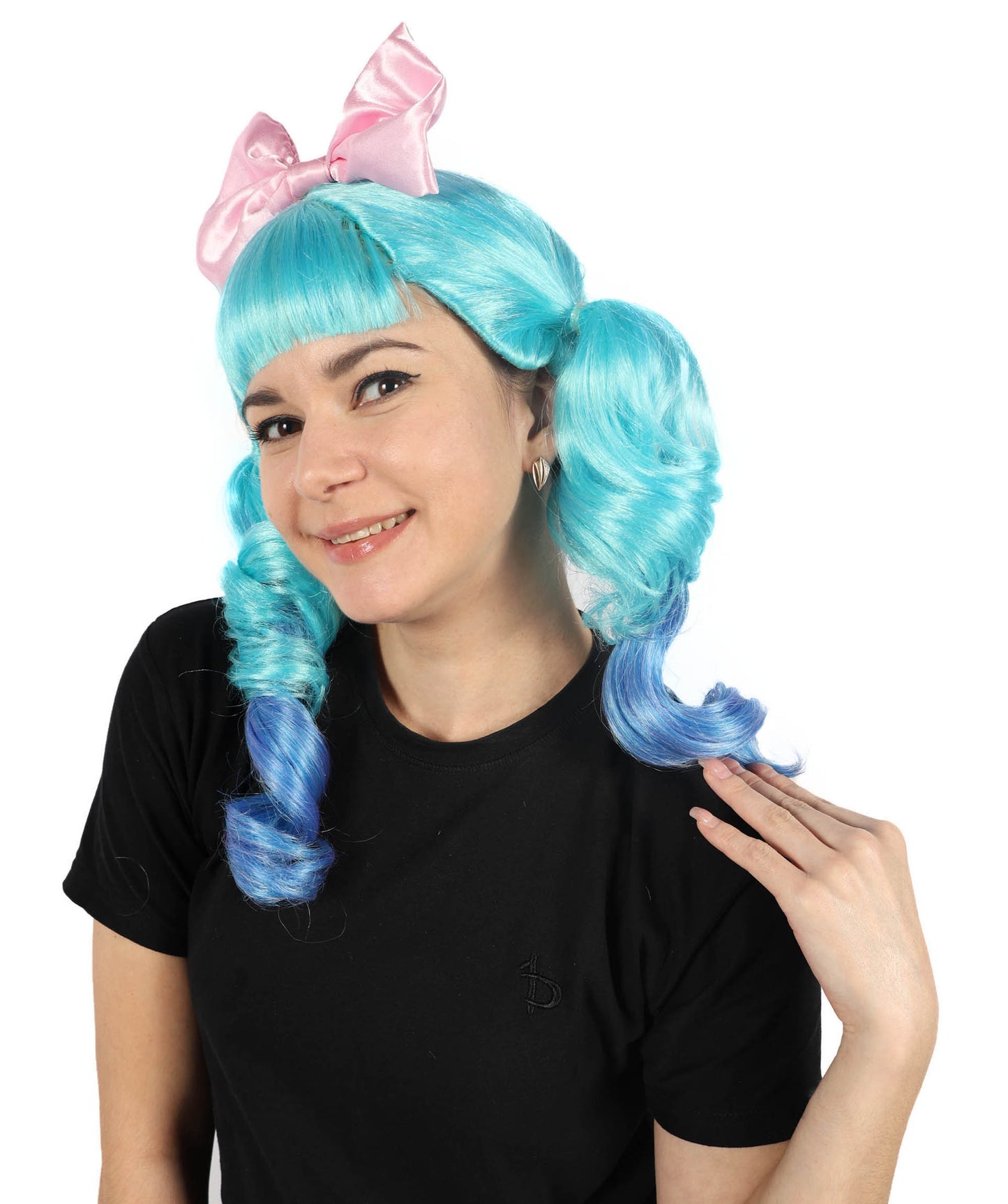 Wigs2you H-7134 女性用アメリカンセレブ風マルチカラーカーリーポニーテールウィッグ｜ハロウィン＆コスプレウィッグ｜難燃性合成繊維