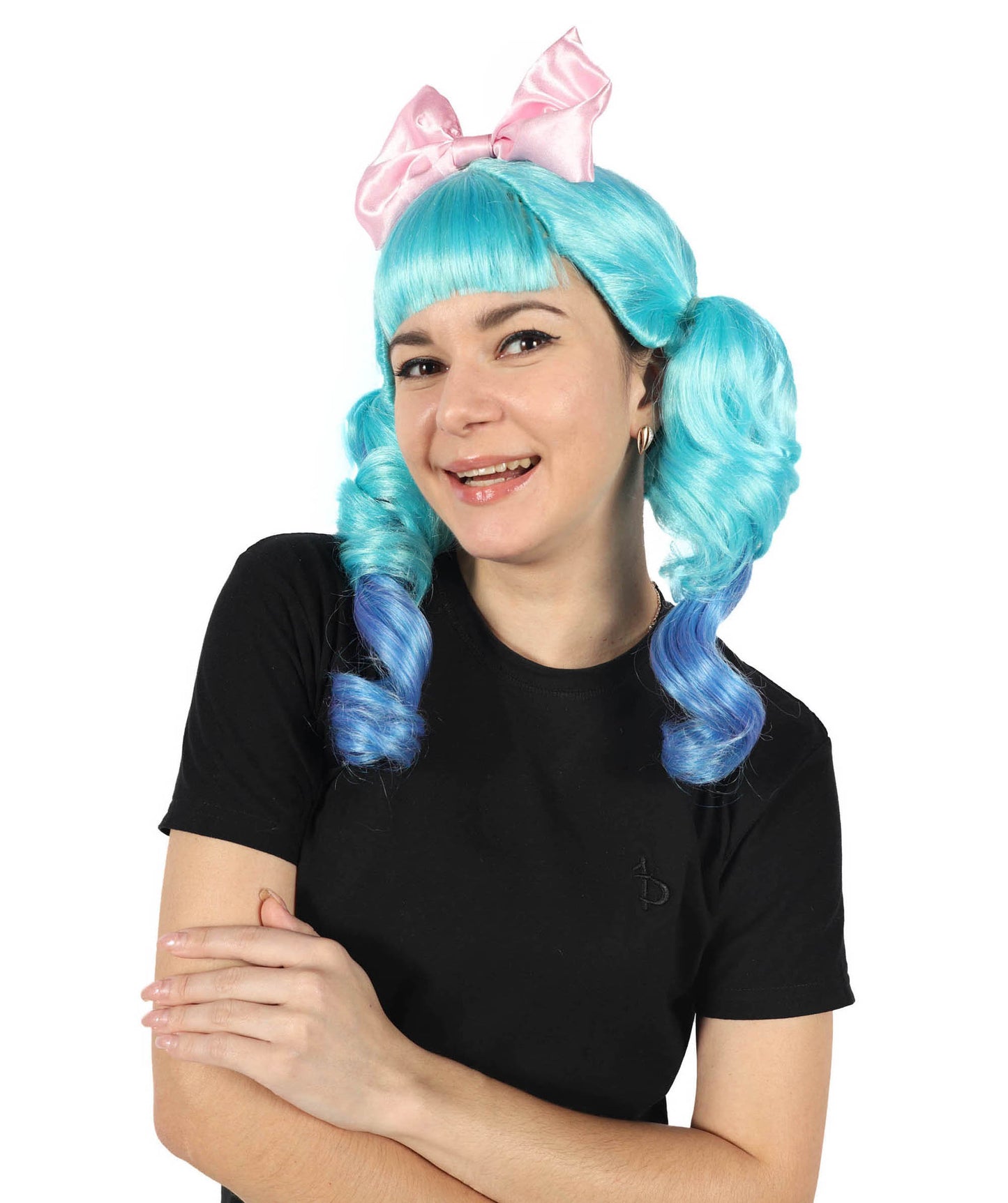 Wigs2you H-7134 女性用アメリカンセレブ風マルチカラーカーリーポニーテールウィッグ｜ハロウィン＆コスプレウィッグ｜難燃性合成繊維