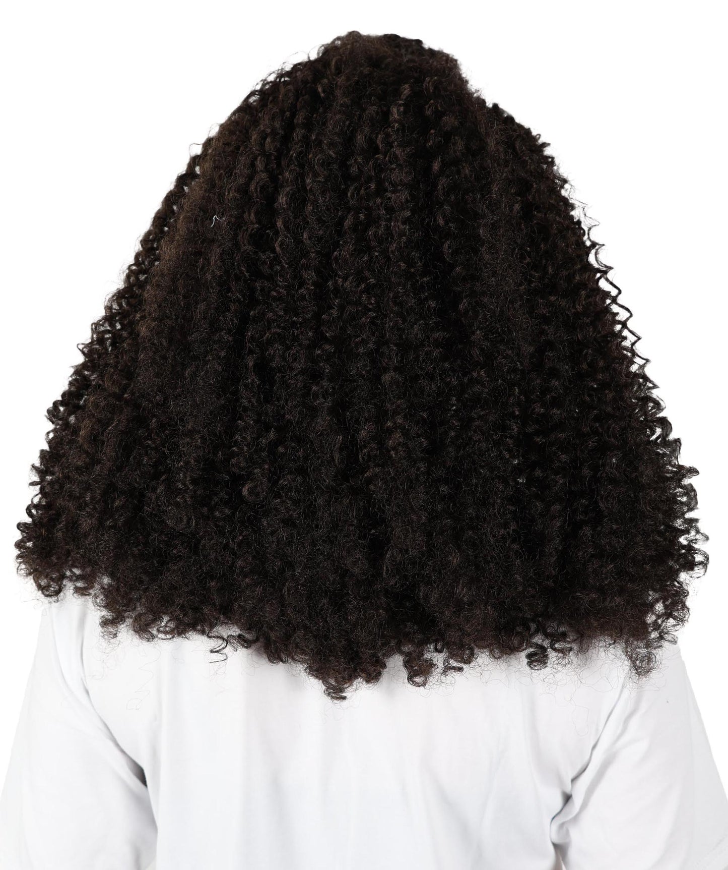 Wigs2you H-7136 女性用ボリュームたっぷりミディアムブラウンカーリーハーフアップウィッグ｜ハロウィン＆コスプレウィッグ｜難燃性合成繊維