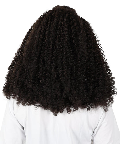 Wigs2you H-7136 女性用ボリュームたっぷりミディアムブラウンカーリーハーフアップウィッグ｜ハロウィン＆コスプレウィッグ｜難燃性合成繊維