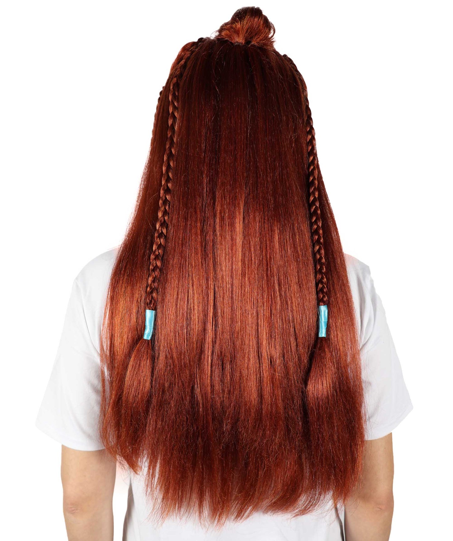 Wigs2you H-7138 勇猛な女狩人をイメージした戦士風の編み込みロングブラウンウィッグ｜ハロウィン＆コスプレ用ウィッグ｜難燃性合成繊維