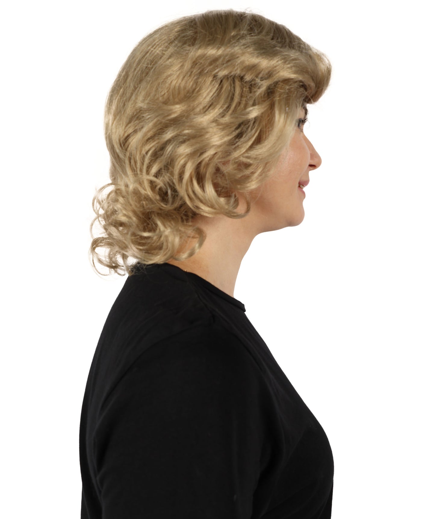 Wigs2you H-7139 女性向け象徴的な政治指導者をイメージしたクラシックなブロンドのカールショートウィッグ｜ハロウィン＆コスプレ用ウィッグ｜難燃性合成繊維、