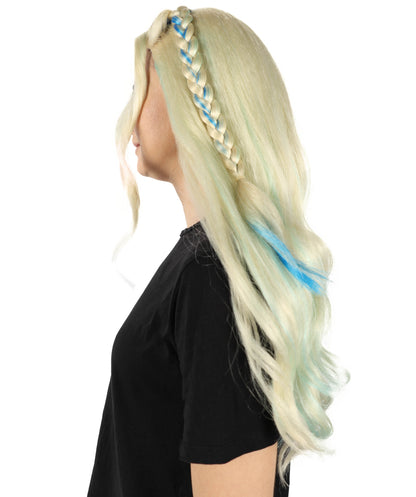 Wigs2you H-7142 ロングウェーブのマルチドラァグクイーンウィッグ（編み込みスタイル）｜ハロウィン＆コスプレウィッグ｜難燃性合成繊維、