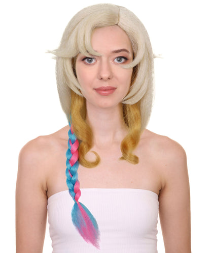 Wigs2you H-7145 女性用 原神 シロネン ナトラン マルチカラー ウィッグ | 長さ60cm ミックスカラー合成ウィッグ 調節可能なキャップでしっかりフィット | パーティーやハロウィンに最適、