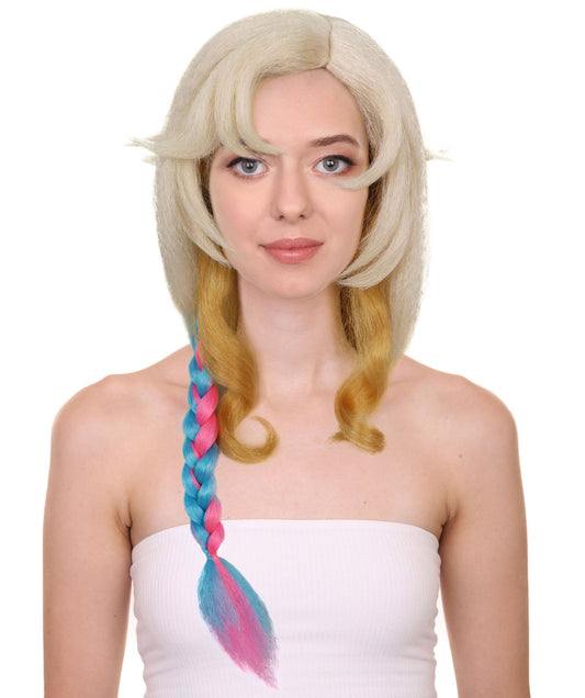 Wigs2you H-7145 女性用 原神 シロネン ナトラン マルチカラー ウィッグ | 長さ60cm ミックスカラー合成ウィッグ 調節可能なキャップでしっかりフィット | パーティーやハロウィンに最適、