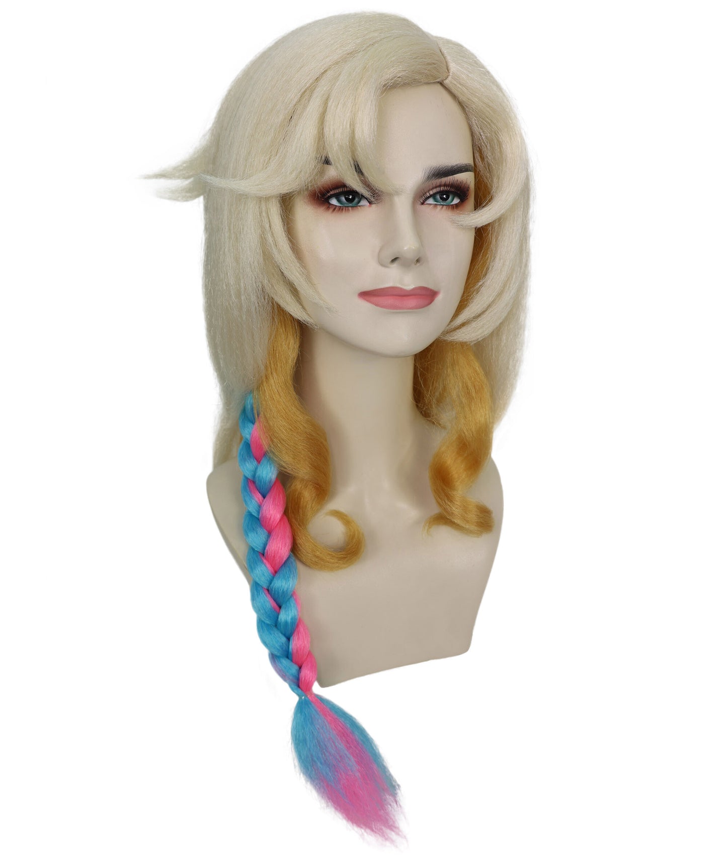 Wigs2you H-7145 女性用 原神 シロネン ナトラン マルチカラー ウィッグ | 長さ60cm ミックスカラー合成ウィッグ 調節可能なキャップでしっかりフィット | パーティーやハロウィンに最適、