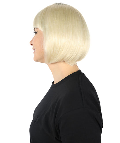 Wigs2you H-7146 女性用CDチェンジャーカーラジオ – 毎日のドライブやロードトリップに最適なブロンドウィッグ、快適でしっかりフィットする調節可能なキャップ、プレミアムな通気性のあるキャップレスキャップ、