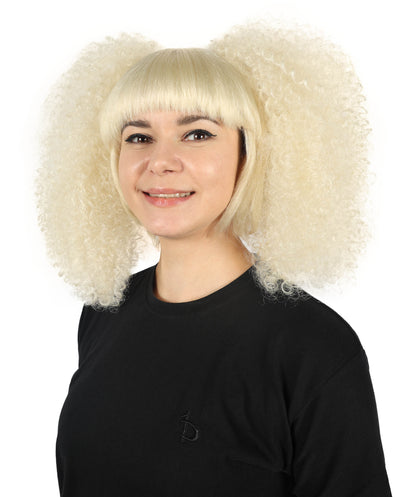 Wigs2you H-7149 コスプレウィッグ レディース ロング カール ライトブロンド フルウィッグ ボリュームスタイル 耐熱ファイバー キャップレス 通気性 パーティー ハロウィン 仮装 イベント