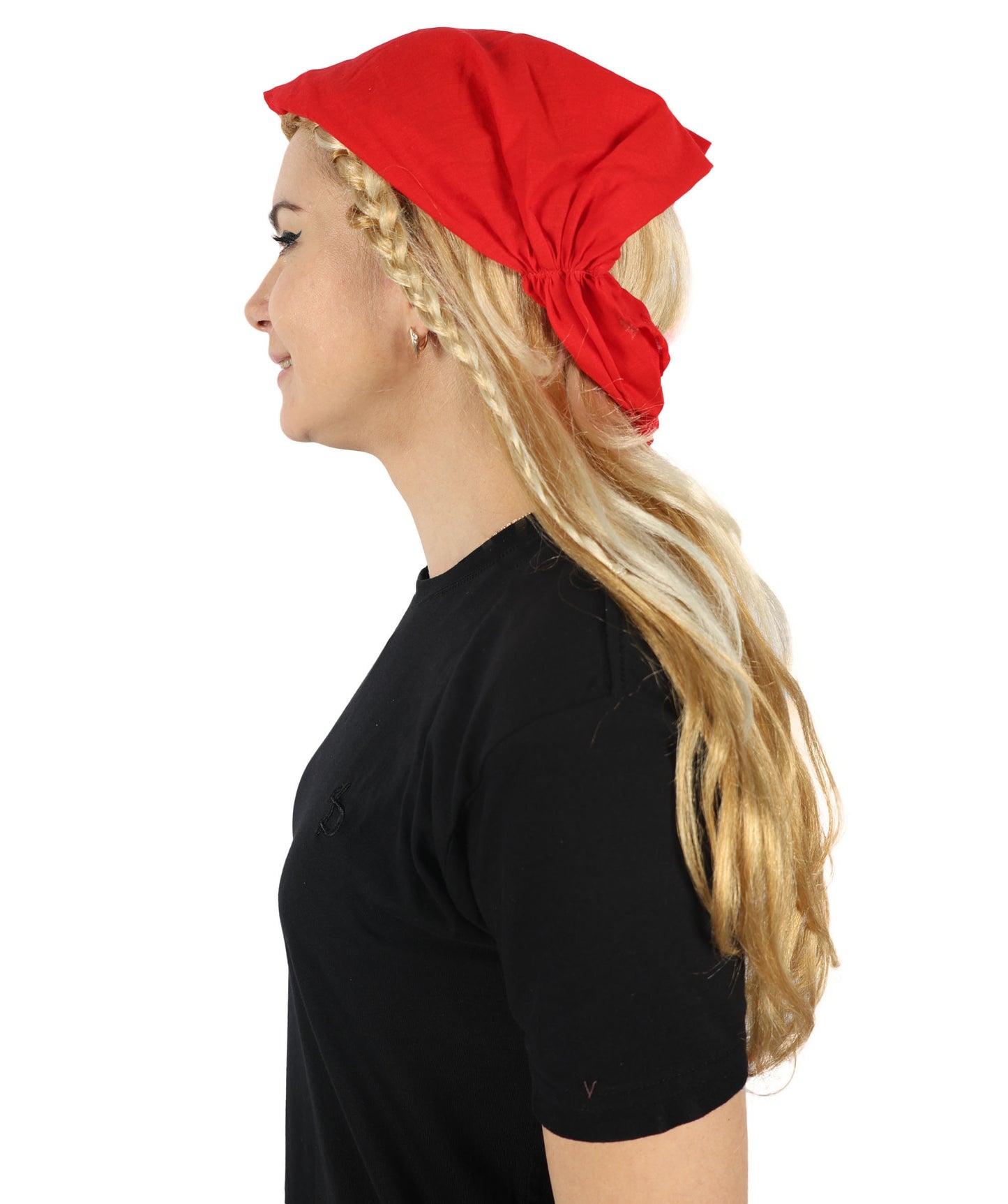 Wigs2you H-7150 コスプレウィッグ レディース ロング ウェーブ 21インチ フルウィッグ 赤バンダナ付き 海賊風 パイレーツスタイル 耐熱ファイバー ハロウィン 仮装 イベント パーティー
