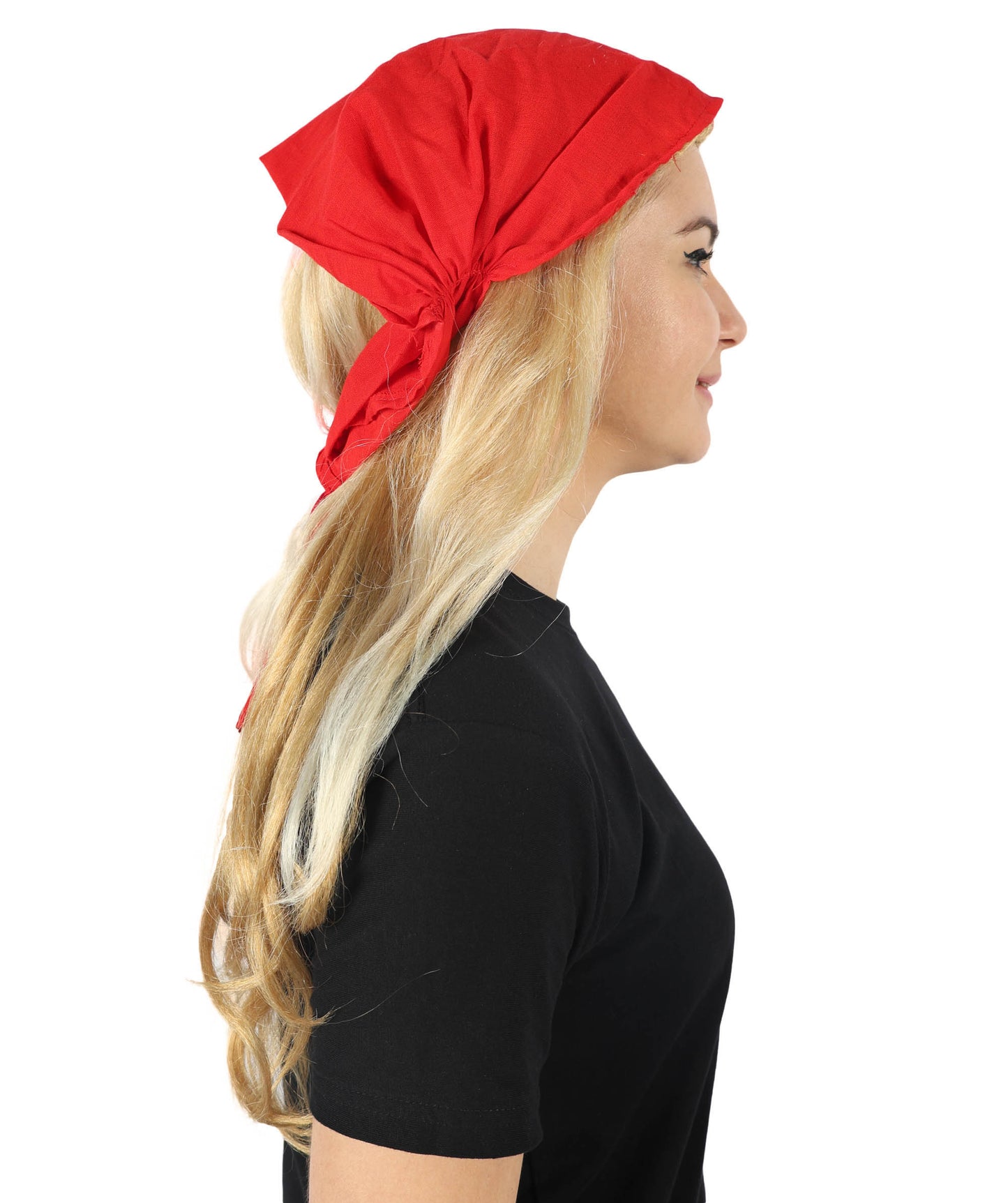 Wigs2you H-7150 コスプレウィッグ レディース ロング ウェーブ 21インチ フルウィッグ 赤バンダナ付き 海賊風 パイレーツスタイル 耐熱ファイバー ハロウィン 仮装 イベント パーティー