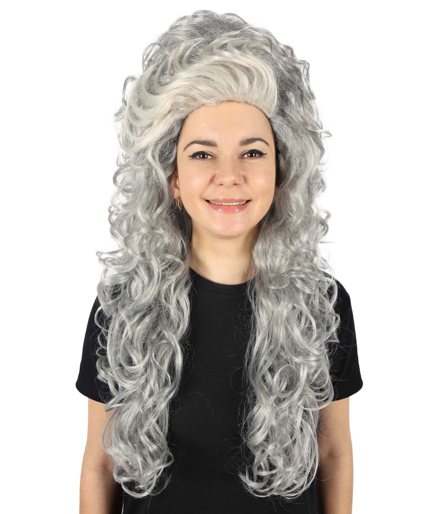 Wigs2you H-7151 コスプレウィッグ レディース グレー ビーハイブウィッグ フルウィッグ レトロスタイル 耐熱ファイバー ヴィンテージ風 ボリュームヘア ハロウィン 仮装 テーマパーティー イベント