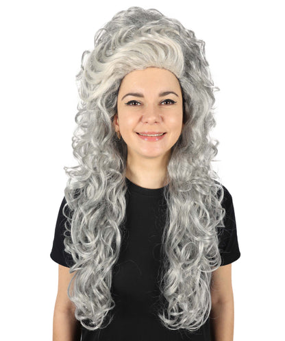 Wigs2you H-7151 コスプレウィッグ レディース グレー ビーハイブウィッグ フルウィッグ レトロスタイル 耐熱ファイバー ヴィンテージ風 ボリュームヘア ハロウィン 仮装 テーマパーティー イベント