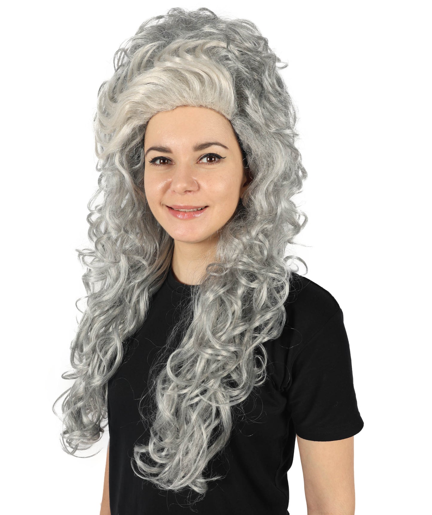 Wigs2you H-7151 コスプレウィッグ レディース グレー ビーハイブウィッグ フルウィッグ レトロスタイル 耐熱ファイバー ヴィンテージ風 ボリュームヘア ハロウィン 仮装 テーマパーティー イベント