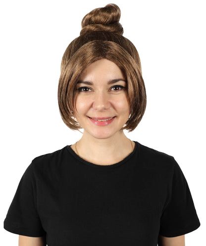 Wigs2you H-7153コスプレウィッグ レディース ブラウン ゴシック風 ヴィクトリアン風 フルウィッグ まとめ髪 シニヨン 前髪付き 耐熱ファイバー クラシックスタイル ハロウィン 仮装 舞台 イベント