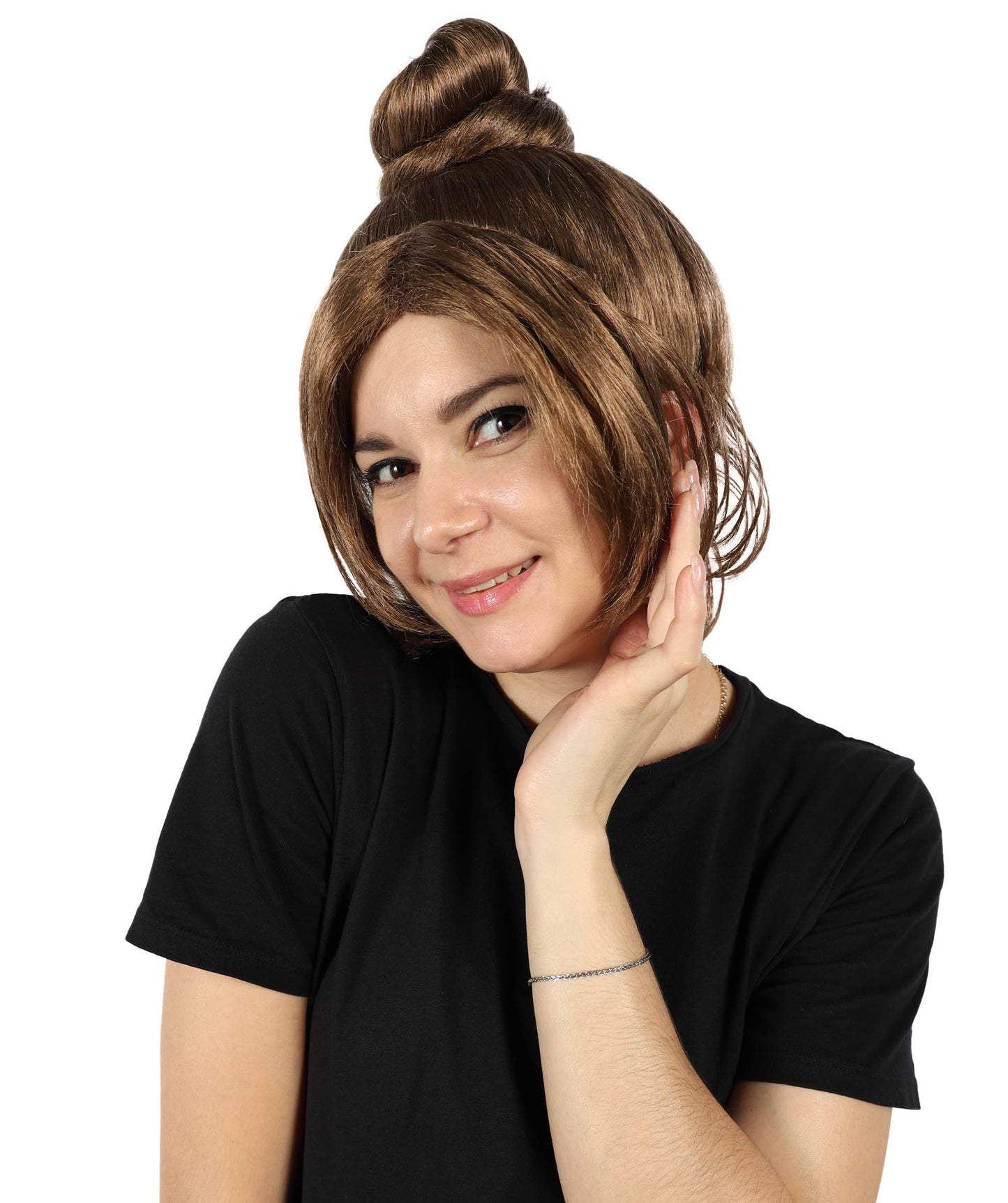 Wigs2you H-7153コスプレウィッグ レディース ブラウン ゴシック風 ヴィクトリアン風 フルウィッグ まとめ髪 シニヨン 前髪付き 耐熱ファイバー クラシックスタイル ハロウィン 仮装 舞台 イベント