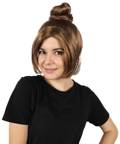 Wigs2you H-7153コスプレウィッグ レディース ブラウン ゴシック風 ヴィクトリアン風 フルウィッグ まとめ髪 シニヨン 前髪付き 耐熱ファイバー クラシックスタイル ハロウィン 仮装 舞台 イベント