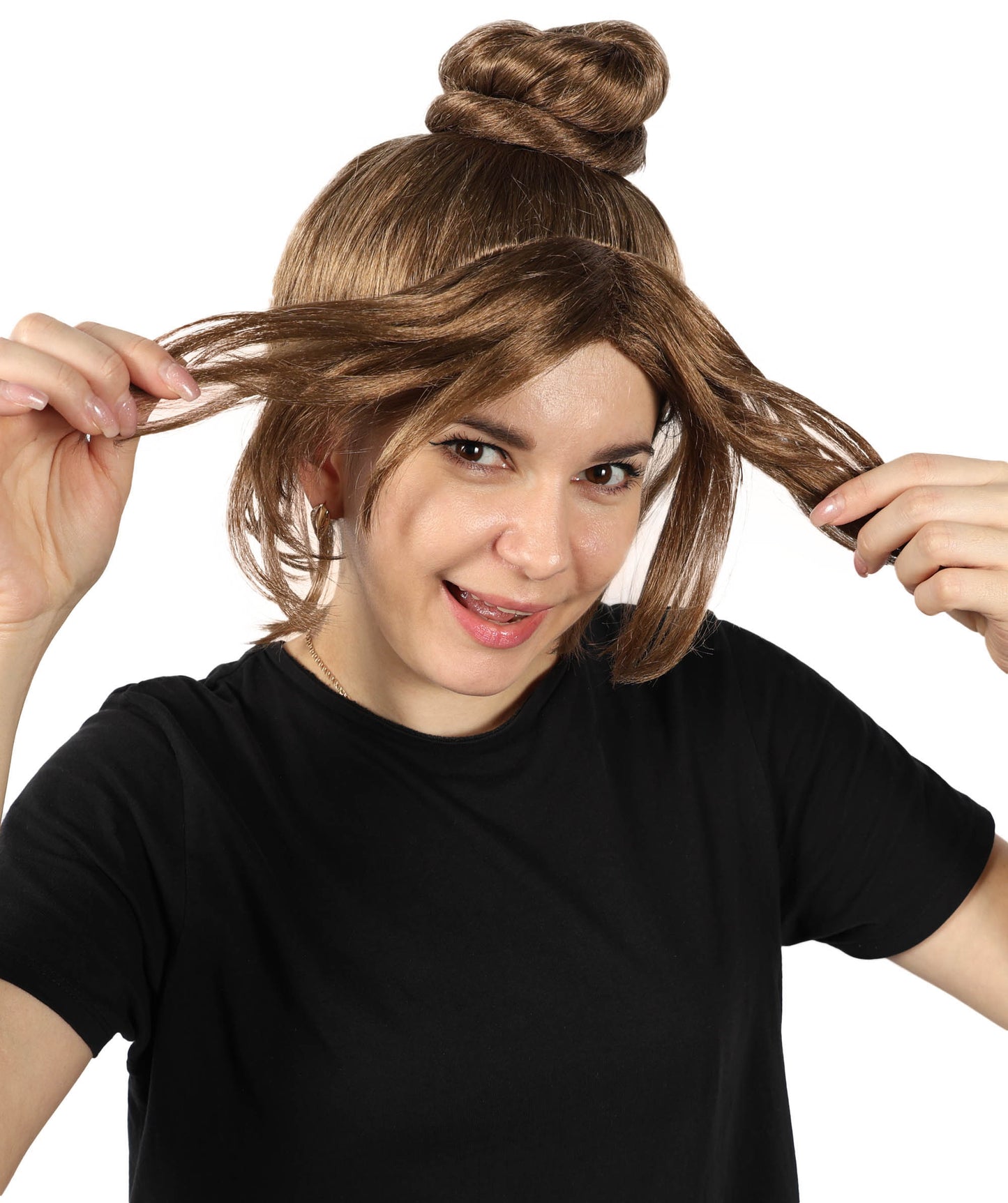 Wigs2you H-7153コスプレウィッグ レディース ブラウン ゴシック風 ヴィクトリアン風 フルウィッグ まとめ髪 シニヨン 前髪付き 耐熱ファイバー クラシックスタイル ハロウィン 仮装 舞台 イベント